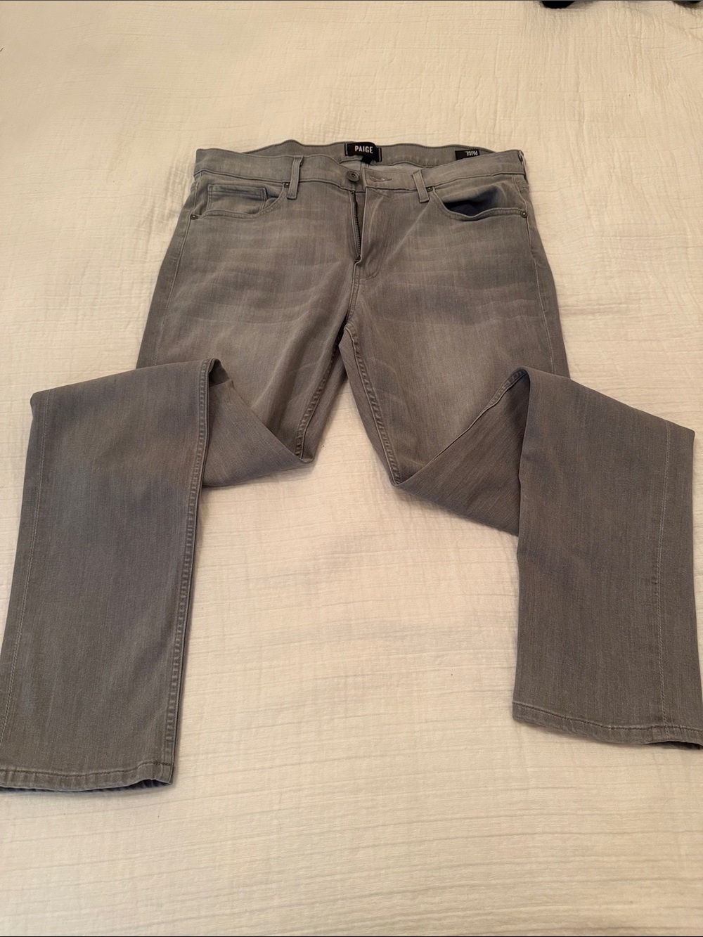 PAIGE Grey Slim Straight Jeans 34x34
